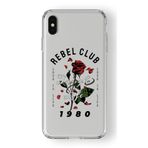 Multitronic Iphone Xs Max ile Uyumlu Rebel Club Tasarım Baskılı Şeffaf Kılıf