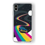 Multitronic iPhone Xs Max ile Uyumlu Space Rider Tasarım Baskılı Şeffaf Kılıf