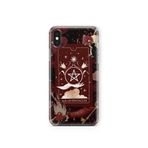 Multitronic iPhone Xs Max ile Uyumlu Tarot Kart Desenli Şeffaf Telefon Kılıfı
