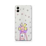 Multitronic Samsung Galaxy A04 ile Uyumlu 90s Girl Tasarım Baskılı Şeffaf Kılıf