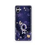 Multitronic Samsung Galaxy A04 ile Uyumlu Astronot Tasarım Baskılı Şeffaf Kılıf, laroa04425