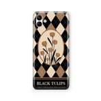 Multitronic Samsung Galaxy A04 ile Uyumlu Black Tulips Tasarım Baskılı Şeffaf Kılıf