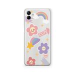 Multitronic Samsung Galaxy A04 ile Uyumlu Cute Rainbow Tasarım Baskılı Şeffaf Kılıf