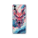 Multitronic Samsung Galaxy A04 ile Uyumlu Ejderha Tasarım Baskılı Şeffaf Kılıf