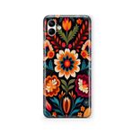 Multitronic Samsung Galaxy A04 ile Uyumlu Floral Tasarım Baskılı Şeffaf Kılıf