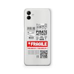 Multitronic Samsung Galaxy A04 ile Uyumlu Fragile Etiket Tasarım Baskılı Şeffaf Kılıf