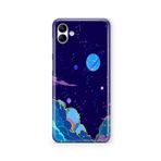 Multitronic Samsung Galaxy A04 ile Uyumlu Gezegen Tasarım Baskılı Şeffaf Kılıf