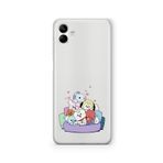 Multitronic Samsung Galaxy A04 ile Uyumlu Line Friends Tasarım Baskılı Şeffaf Kılıf