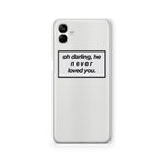 Multitronic Samsung Galaxy A04 ile Uyumlu Never Loved You Tasarım Baskılı Şeffaf Kılıf