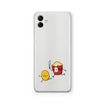 Multitronic Samsung Galaxy A04 ile Uyumlu Patates Tasarım Baskılı Şeffaf Kılıf