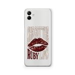 Multitronic Samsung Galaxy A04 ile Uyumlu Ruby Lips Tasarım Baskılı Şeffaf Kılıf