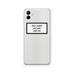 Multitronic Samsung Galaxy A04 ile Uyumlu Safe With Me Tasarım Baskılı Şeffaf Kılıf