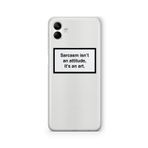 Multitronic Samsung Galaxy A04 ile Uyumlu Sarcasm Tasarım Baskılı Şeffaf Kılıf