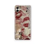 Multitronic Samsung Galaxy A04 ile Uyumlu Vintage Heart Tasarım Baskılı Şeffaf Kılıf