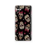 Multitronic Samsung Galaxy A04 ile Uyumlu Vintage Skulls Tasarım Baskılı Şeffaf Kılıf