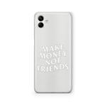 Multitronic Samsung Galaxy A06 ile Uyumlu Make Money Not Friends Tasarım Baskılı Şeffaf Kılıf