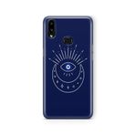 Multitronic Samsung Galaxy A10s ile Uyumlu Ay ve Göz Tasarım Baskılı Şeffaf Kılıf