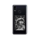 Multitronic Samsung Galaxy A10s ile Uyumlu David Statue Tasarım Baskılı Şeffaf Kılıf, laroa10s409