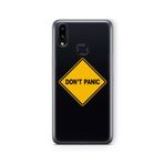 Multitronic Samsung Galaxy A10s ile Uyumlu Don't Panic Tasarım Baskılı Şeffaf Kılıf