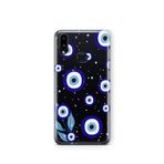 Multitronic Samsung Galaxy A10s ile Uyumlu Gece Nazar Desenli Şeffaf Telefon Kılıfı