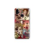 Multitronic Samsung Galaxy A10s ile Uyumlu Himeros Desenli Şeffaf Telefon Kılıfı, Premium Silikon