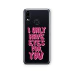 Multitronic Samsung Galaxy A10s ile Uyumlu I Only Have Eyes Tasarım Baskılı Şeffaf Kılıf