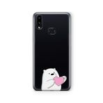 Multitronic Samsung Galaxy A10s ile Uyumlu Ice Bear Tasarım Baskılı Şeffaf Kılıf