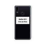 Multitronic Samsung Galaxy A10s ile Uyumlu I'm on Fire Tasarım Baskılı Şeffaf Kılıf