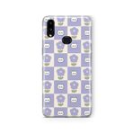 Multitronic Samsung Galaxy A10s ile Uyumlu Kedi ve Çiçek Tasarım Baskılı Şeffaf Kılıf