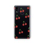 Multitronic Samsung Galaxy A10s ile Uyumlu Kiraz Tasarım Baskılı Şeffaf Kılıf, laroa10s083