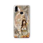 Multitronic Samsung Galaxy A10s ile Uyumlu Lady of the Moon Tasarım Baskılı Şeffaf Kılıf