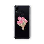 Multitronic Samsung Galaxy A10s ile Uyumlu Lale Buketi Tasarım Baskılı Şeffaf Kılıf