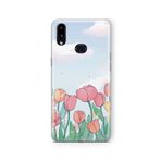 Multitronic Samsung Galaxy A10s ile Uyumlu Laleler Tasarım Baskılı Şeffaf Kılıf, laroa10s446