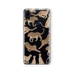 Multitronic Samsung Galaxy A10s ile Uyumlu Leopar Tasarım Baskılı Şeffaf Kılıf