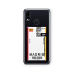 Multitronic Samsung Galaxy A10s ile Uyumlu Madrid Ticket Tasarım Baskılı Şeffaf Kılıf