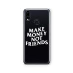 Multitronic Samsung Galaxy A10s ile Uyumlu Make Money Not Friends Tasarım Baskılı Şeffaf Kılıf