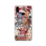 Multitronic Samsung Galaxy A10s ile Uyumlu Marilyn Monroe Kolaj Tasarım Baskılı Şeffaf Kılıf