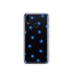 Multitronic Samsung Galaxy A10s ile Uyumlu Mavi Çiçek Desenli Şeffaf Telefon Kılıfı