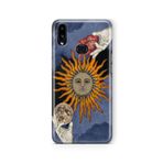 Multitronic Samsung Galaxy A10s ile Uyumlu Moon Sun Heart Tasarım Baskılı Şeffaf Kılıf