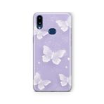 Multitronic Samsung Galaxy A10s ile Uyumlu Parıldayan Kelebekler Tasarım Baskılı Şeffaf Kılıf