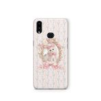 Multitronic Samsung Galaxy A10s ile Uyumlu Pembe Fiyonklu Kedi Desenli Şeffaf Telefon Kılıfı