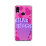 Multitronic Samsung Galaxy A10s ile Uyumlu Pembe Tasarım Baskılı Şeffaf Kılıf