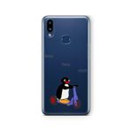 Multitronic Samsung Galaxy A10s ile Uyumlu Pingu Tasarım Baskılı Şeffaf Kılıf