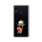 Multitronic Samsung Galaxy A10s ile Uyumlu Plankton Tasarım Baskılı Şeffaf Kılıf