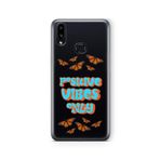 Multitronic Samsung Galaxy A10s ile Uyumlu Positive Vibes Only Tasarım Baskılı Şeffaf Kılıf