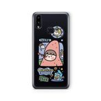 Multitronic Samsung Galaxy A10s ile Uyumlu Roro Patrick Tasarım Baskılı Şeffaf Kılıf