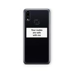 Multitronic Samsung Galaxy A10s ile Uyumlu Safe With Me Tasarım Baskılı Şeffaf Kılıf