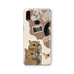 Multitronic Samsung Galaxy A10s ile Uyumlu Sevimli Kediler Tasarım Baskılı Şeffaf Kılıf
