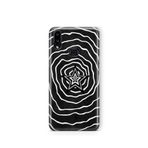 Multitronic Samsung Galaxy A10s ile Uyumlu, Siyah Beyaz Yıldız Desenli Şeffaf Telefon Kılıfı