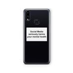 Multitronic Samsung Galaxy A10s ile Uyumlu Socai Media Seriously Harms Tasarım Baskılı Şeffaf Kılıf